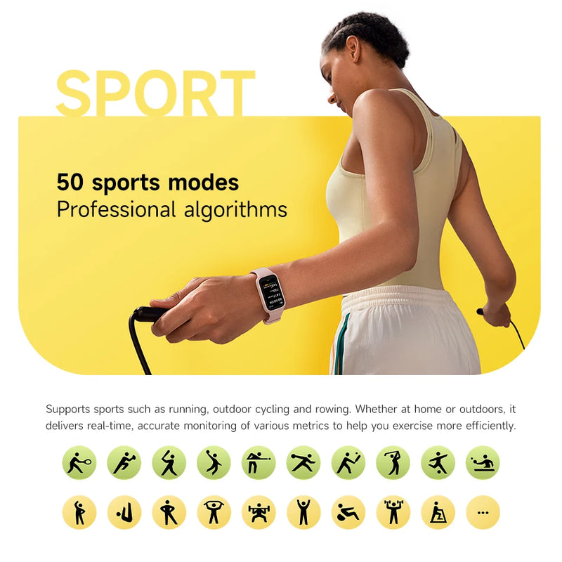 New Xiaomi Smart Band 9 Active Global Version 1.47'' Display Health Monitoring 18 Days Battery Life 5ATM Sports Mi Bracelet