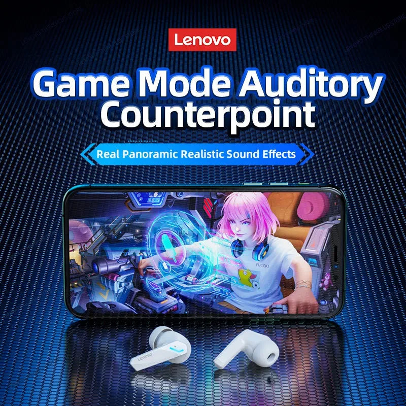 Fone Lenovo GM2 Pro TWS Wireless Headphones Earphone Bluetooth-compatible 5.3 Waterproof Headset with Mic
