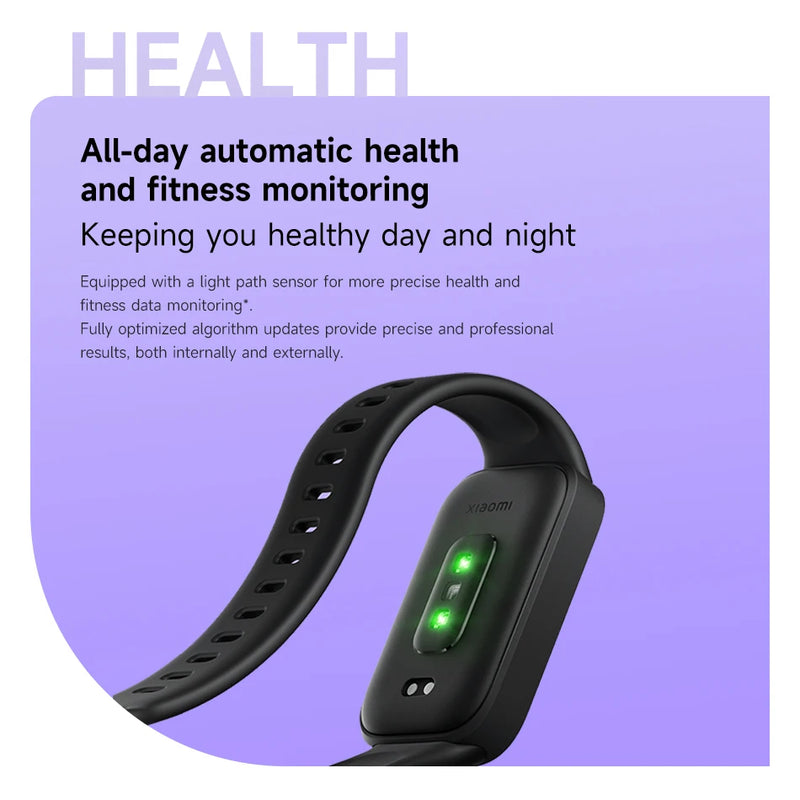 New Xiaomi Smart Band 9 Active Global Version 1.47'' Display Health Monitoring 18 Days Battery Life 5ATM Sports Mi Bracelet